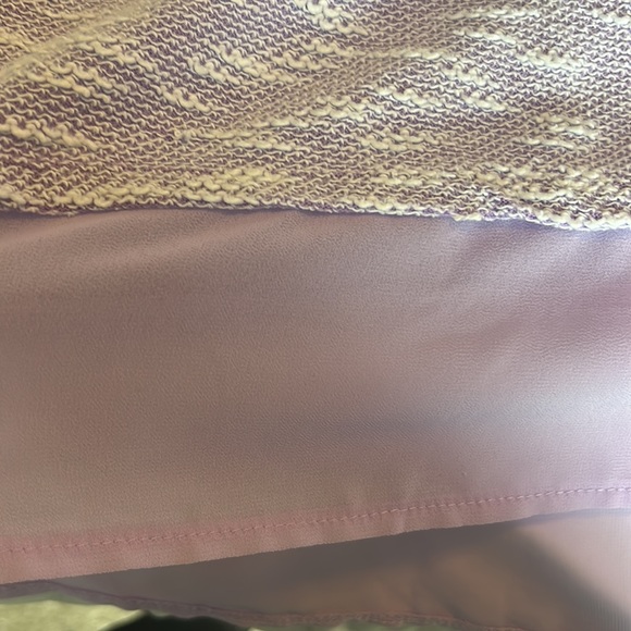 STYLE & CO Light Purple and White Short Sleeve Chiffon Layer Top Size Medium - Picture 7 of 7